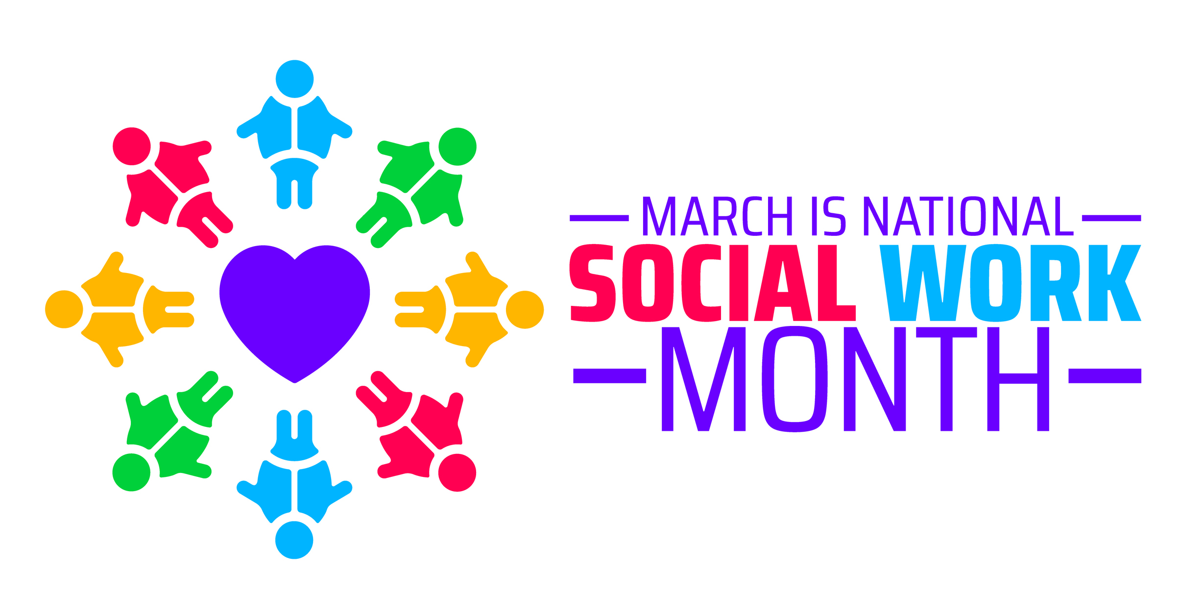 Graphic for National Social Work Month. Text reads: ‘March is National Social Work Month.’